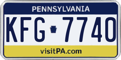 PA license plate KFG7740