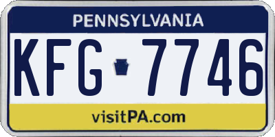 PA license plate KFG7746