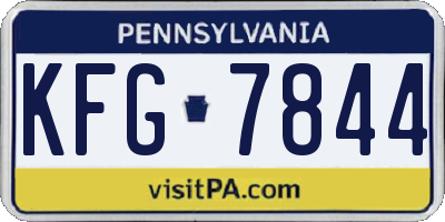 PA license plate KFG7844