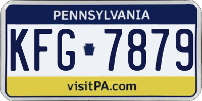 PA license plate KFG7879