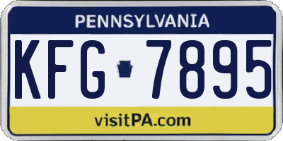 PA license plate KFG7895