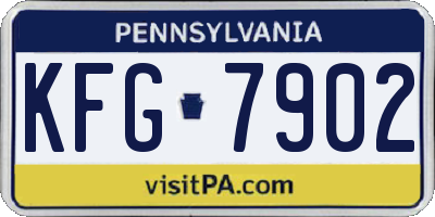 PA license plate KFG7902
