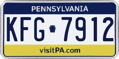 PA license plate KFG7912