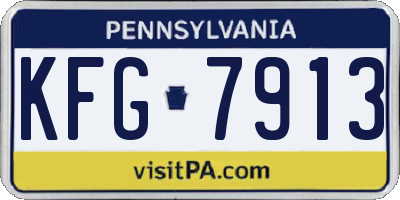PA license plate KFG7913