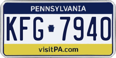 PA license plate KFG7940