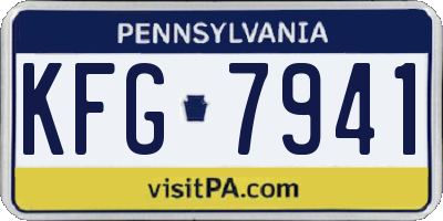PA license plate KFG7941