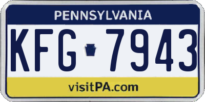 PA license plate KFG7943