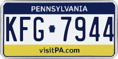 PA license plate KFG7944