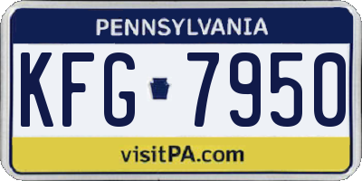 PA license plate KFG7950
