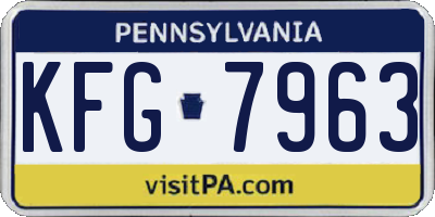 PA license plate KFG7963