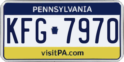 PA license plate KFG7970