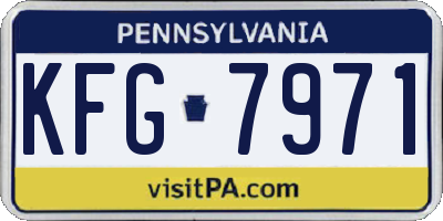 PA license plate KFG7971
