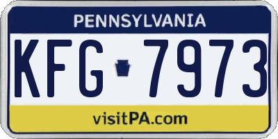 PA license plate KFG7973