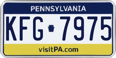 PA license plate KFG7975
