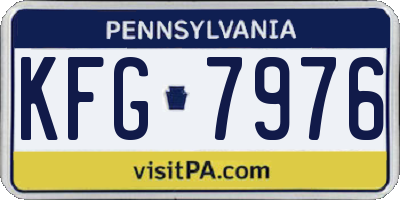 PA license plate KFG7976