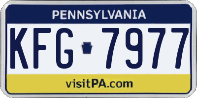 PA license plate KFG7977