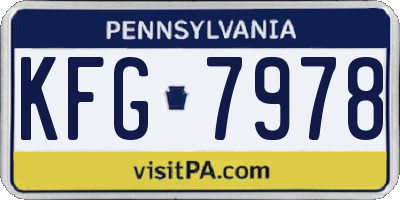 PA license plate KFG7978