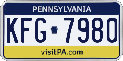 PA license plate KFG7980