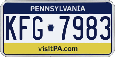 PA license plate KFG7983