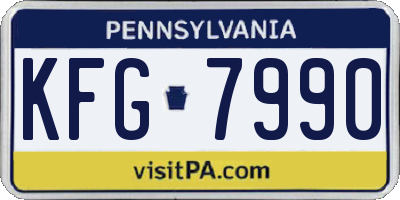 PA license plate KFG7990