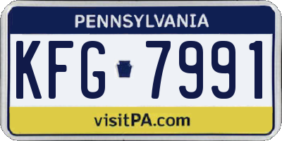 PA license plate KFG7991