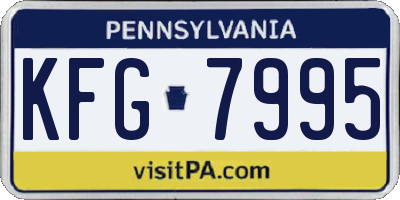 PA license plate KFG7995