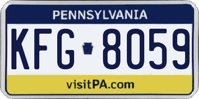 PA license plate KFG8059