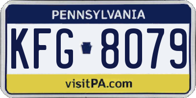PA license plate KFG8079