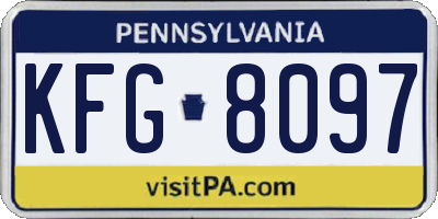 PA license plate KFG8097