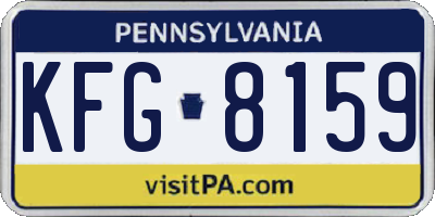 PA license plate KFG8159