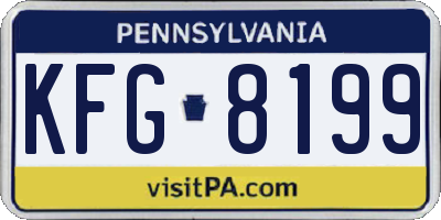 PA license plate KFG8199