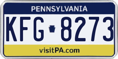 PA license plate KFG8273