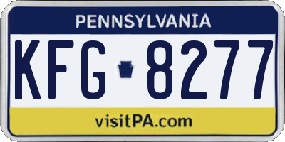 PA license plate KFG8277