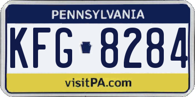 PA license plate KFG8284