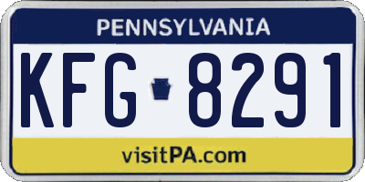 PA license plate KFG8291