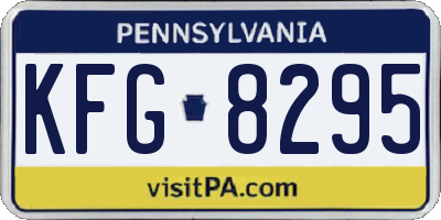 PA license plate KFG8295
