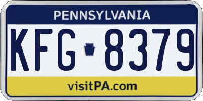 PA license plate KFG8379