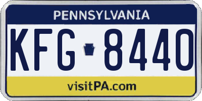 PA license plate KFG8440