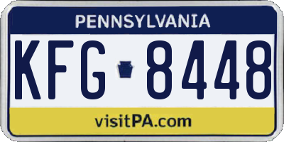 PA license plate KFG8448