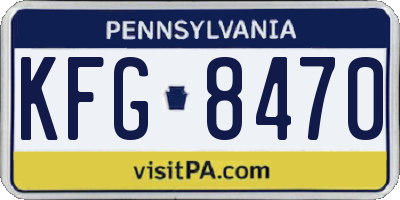 PA license plate KFG8470