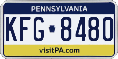 PA license plate KFG8480