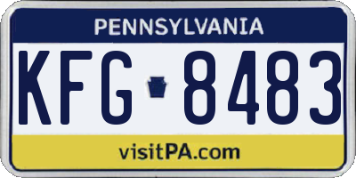 PA license plate KFG8483