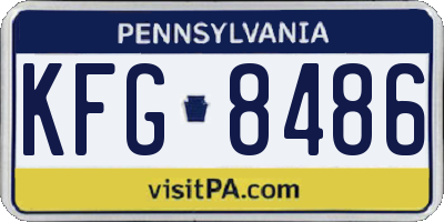 PA license plate KFG8486