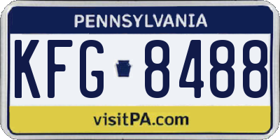 PA license plate KFG8488