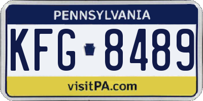 PA license plate KFG8489