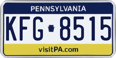PA license plate KFG8515