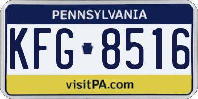 PA license plate KFG8516