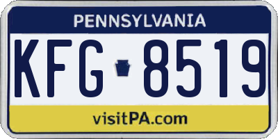 PA license plate KFG8519