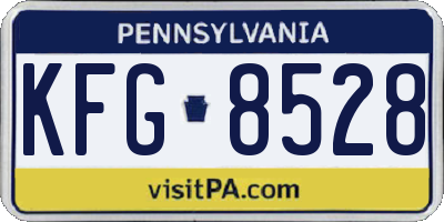 PA license plate KFG8528