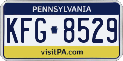 PA license plate KFG8529